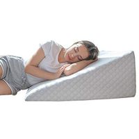 Bed Wedge Pillow with 1.5 Inch Memory Foam Top, (24 x 28 x 12 Inches), Removable and Washable Cover, Perfect for Sleeping or Reading, Leg Elevation, Back Support, LENORA 12 Inch Wedge