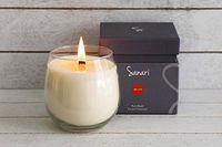 SANARI – Organic Aromatherapy Candles, Stemless Wine Glasses, Zen Candles, Fragrance Free, Non Toxic, Essential Oils, Non GMO Soy, Vegan & Made in the USA - Pine, Douglas Fir & Mint, 8oz