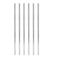 6pcs Stainless Steel Straws Reusable Metal Drinking Straws for Smoothie, Milkshake, Cocktail and Hot Drinks (Straight Straw 9.0in)