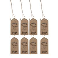 Amosfun 100pcs Wedding Favor Gift Tags Kraft Paper Thank You Tags Thank You for Celebrating with Us Pattern with Hemp Rope for Wedding Party Favor