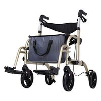 Walkers Foldable Aluminum Elderly Portable Cart Shopping Cart Ergonomic Design Gift (Color : Blue, Size : 8580cm)
