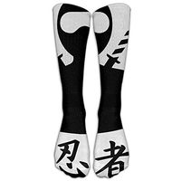 CYMO Ninja Figure Kanji Unisex Sports Socks Tube Socks Knee High Compression Sports Athletic Socks Tube Stockings Long Socks
