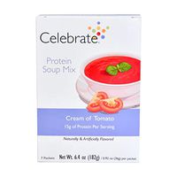 Celebrate Protein Soup - Cream of Tomato - 7 Single Serve Packets