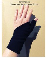 Bort 105300 Undersleeve for Thumb Wrist Brace Liner, Soft Protective Thumb Sock, Hand Sock to Wear Under Any Thumb & Wrist Brace, Comfortable, Breathable, Made in Germany (2 Pieces)