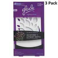 Glade Expressions Diffuser Kit, Lavender & Juniper Berry, White, Diffuser/.67Oz Refill, Case of 3