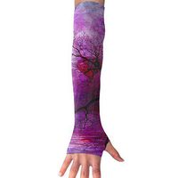 QG ZZX Fantasy Purple Pink Trees Unisex Compression Arm Sleeves UV Protection Performance Arm Sleeve - for Outdoor Sports Baseball,Basketball,Football (1 Pair)