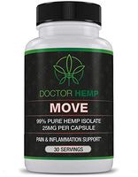 Doctor Hemp Move | for Pain Relief & Inflammation | 750mg of Pure Organic Hemp Extract + Glucosamine, Chondroitin, Turmeric, MSM | Recover from Muscle, Joint & Back Pain | Vegan, Non-GMO | 30 Serv