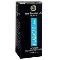 Pure Essential Oil Works Headache Blend, 100% Pure, Natural, Paraben-Free and Therapeutic Grade with Euro-Style Dropper, 0.33 Ounces