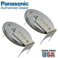 2X Panasonic CR-2032/GUN 3V Lithium Coin Battery Horz 3 Pins Tab for IBM CMOS Battery Part Numbers: 12J1695, 02K6572, 12J1671, CMOS Battery CR2032/S7F IBM ThinkPad R50, R52 A31P T20