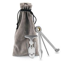 Joyoldelf Portable Smoking Pipe Cleaning Tool – Stainless Steel 3-in-1 Scraper & Reamer, Bonus a Flannelette Pipe Pouch, Perfect for Scraping and Poking