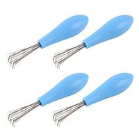 Kicode 4 Pack Durable Hair Brush Comb Cleaner Embedded Plastic Handle Tool Cleaning Remover 3.3inches