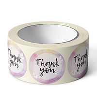 Pebble Penguin Thank You Stickers 1.5" (250) Floral Stickers for Craft Project Weddings Events Birthdays Baby Showers - Small Business Label Tags for Packages Merchandise Receipts