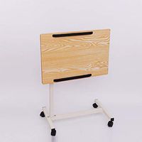Medical Foldable Tilt Overbed Bedside Table with Brake Wheels Adjustable Over Bedside Home Desk for Hospital and Home Use,B
