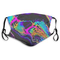 Soft Earloop Face Cover, Anti-Dust Pollenm Smog Mouth-Muffle with Adjustable Elastic Band - Windproof Psychedelic Art Half Face Mouth Cover