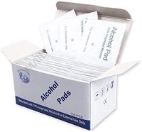 100 Pcs 75% Alcohol Disinfectant Cotton Slices Sterile Alcohol Prep Pads Gauze Pads Individually Wrapped Swap Pad Wet Wipe for Outdoor Skin Cleaning Care