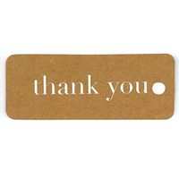 Hortense B. Hewitt Kraft Thank You Silver Foil Gift Tags - 3 1/4in. X 1 1/4in. - 75 Pack
