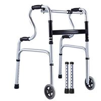MYJZY Folding Upright Walker for Seniors,Rolling Medical Aluminum Alloy Walkers with Height Adjustable,Portable Toilet Handrail for Disabled,Elderly