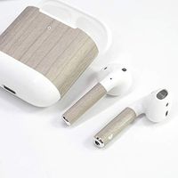 Protective Airpods Case Skin [Front LED Visible] (Airpods Skin + Case Skin)- Thin Printed Wood Grain Scratch Proof Case Decal Protect Sticker Wrap for Apple AirPods 2