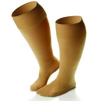 Doctor Comfort Compression Knee High 15-20mmHg Women's Extra Roomy Sheer Comfort (Large, Nude)