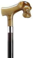 Schnauzer Dog Head Derby Black Maple Cane, Horn Handle  -Affordable Gift! Item #DHAR-9140131