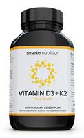 Plant-Based Vitamin D3 Immune Support with Vegan K2 Complex in a Vegetarian Softgel - Includes 5,000 IU of Vitamin D for Immunity Boost, Complete Bone Health & Arterial Protection (30 Servings)
