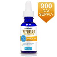 Vitamin D3 Liquid Drops with Vitamin K2 MK7 - New - Full 2000IU Per Drop - Vitamin D 2000 IU Effective, Safe - 4-5 Times Stronger Than Other Brands - 900 Doses in 1 Oz Dropper Bottle