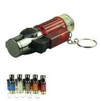Voberry Windproof Triple Jet Flame Torch Cigar Lighter in Assorted Color with Keychain - Empty Bottle Only (DarkRed)