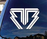 Bigbang BB Kpop Logo - Vinyl - 5" tall (Color: WHITE) decal laptop tablet skateboard car windows stickers