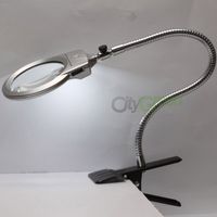 NEWEST 2014 Model!!! New Lighted Table Top Desk Magnifier Magnifying Glass with Clamp in jwlr
