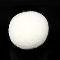 2 X Sheep 6CM Wool Dryer Balls Reusable Natural Fabric Softener White