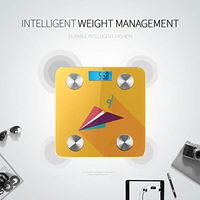 Colorful Paper Airplane Digital Scale Bathroom Body Weight Scale Smart Weigh Tracks 8 Key Compositions Analyzer Sync with Fitness Apps 400 Lbs