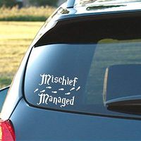Mischief Managed with footprints from Harry Potter. Mischief Managed 4.5" wide x 3.25" tall