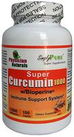 Physician Naturals Super Curcumin 1000 with Bioperine 1000mg - 100 Caplets