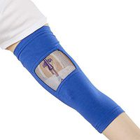 PICC Line Cover by Care+Wear - Ultra-Soft Antimicrobial PICC Line Covers for Upper Arm That Provides Comfort, Security and Breathability with Mesh Window (Marine Blue, Large 15"-17" Bicep)