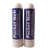 Himalayan Salt Pipe Inhaler (No Scent, No Essential Oils) 2 Pack Portable Salt Therapy by Pocket Neti