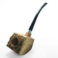 FULUSHOU Tobacco Pipe Mediterranean Briar Wood Block - Semi-Finished Tobacco Pipe -Style 6