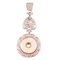Women Flower Crystal Jewelry Necklace Pendant Fit 18mm Noosa Snap Button N404 Prom Woman For gift Jewerly Aesthetic Fashionable Beads Comfortable Accessory