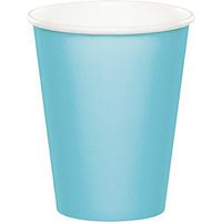 Creative Converting Celebrations 96-Count 9 oz. Hot/Cold Cups, Pastel Blue - 563279