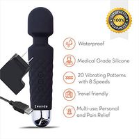 IWANDA Personal Wand Massager. Handheld Massager for Foot Massage, Back Massage, Neck Massage, Deep Tissue Massage, Leg Massage, Body Massage with Powerful Vibrate Motor. Quiet -Cordless Rechargeable