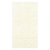Caspari Moiré Paper Guest Towel Napkins in Ivory - Four Packs of 15