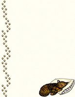 Sleeping Kitty Cat Stationery Printer Paper 26 Sheets
