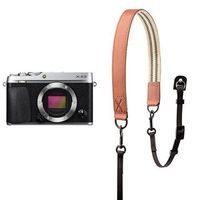 Fujifilm X-E3 Mirrorless Digital Camera (Body Only) - Silver w/ Fujifilm Premium Leather Camera Strap - Brown