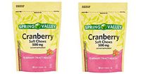Spring Valley Natural Cranberry 500 Mg Soft Chews (Pack of 2) 60 Chews Total