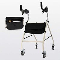 Walkers for Seniors Frames Folding Rollator - 4 Wheel Rolling Walker Mobility Aid for Adult, The Elderly,Handicap,Beige
