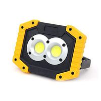 elecfan LED Portable Work Light, Foldable Handle COB Flood Lights Super Bright Rechargeable Lamp with 2 Batteries Lighting Lamp Waterproof with Stand Light for Working, Hiking, Camping, Hunting,W839