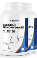 Nutricost Creatine Monohydrate 750mg, 500 Capsules (2 Bottles)