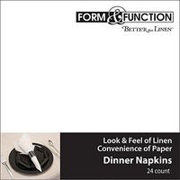 Club Pack of 288 Form & Function White Airlaid Catering Dinner Napkins 8"