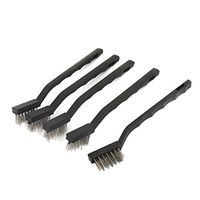 uxcell Plastic Handle Steel Wire Cleaning Brush 5pcs