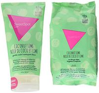 SweetSpot Labs Natural, pH Balanced, Personal Gentle Body Wash and Wipes (Coconut Lime, Bundle) | Dermatologist & Gynecologist Tested