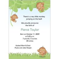 Monkeying Around Birth Announcements - Set of 20